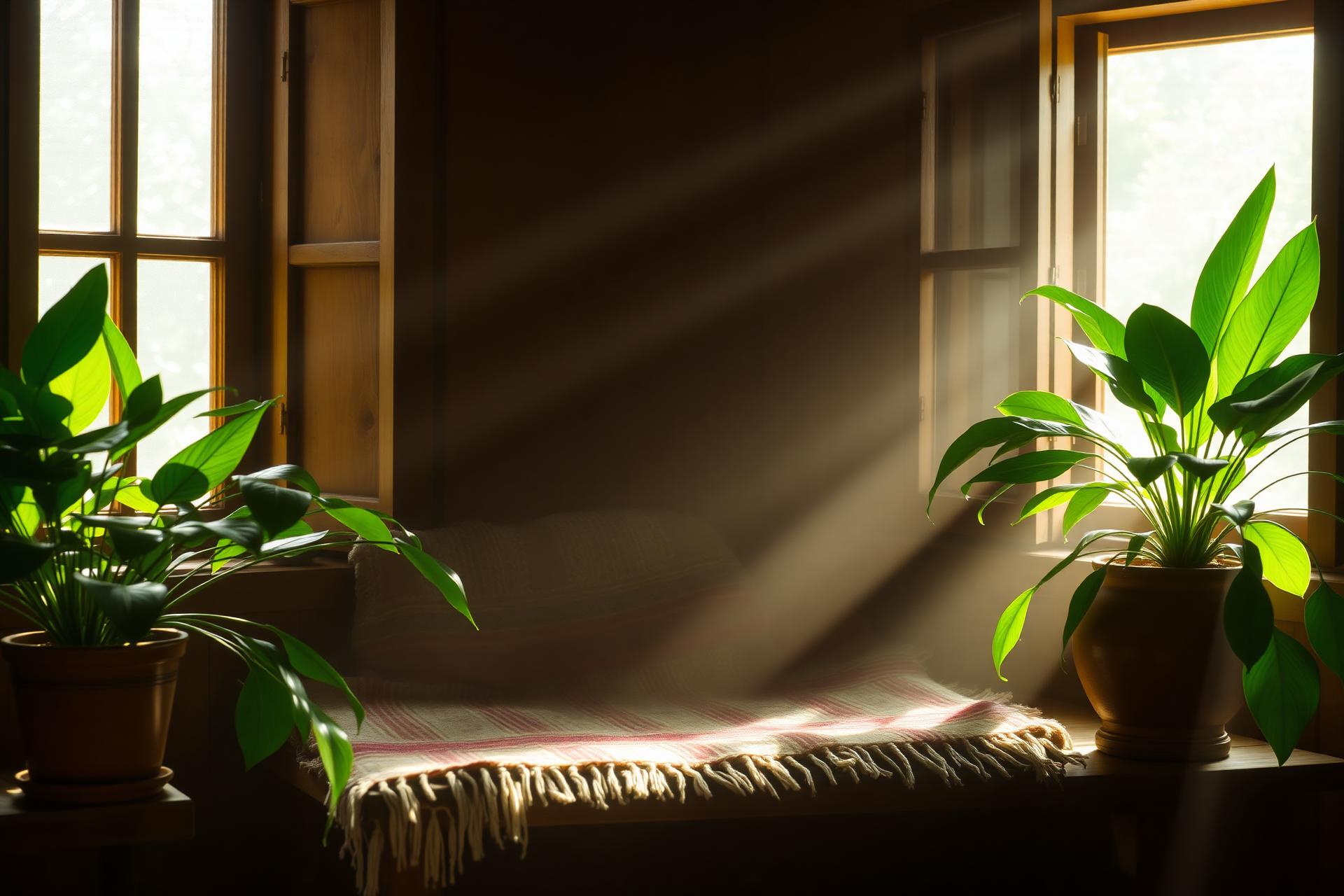 Interior cálido con luz natural en Casa Encuentro